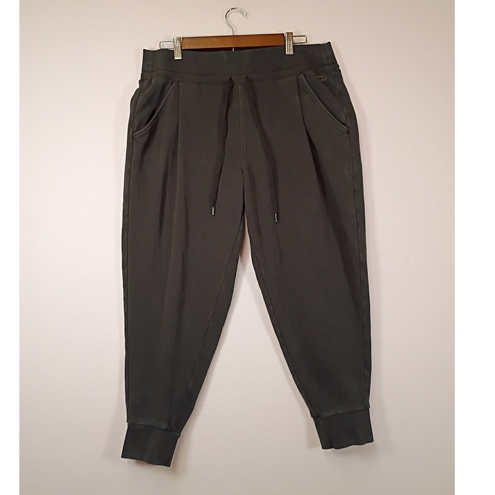 Athleisure CALIA by Carrie Underwood Womens Large Gray Pleated Front Joggers